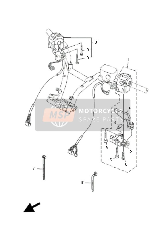 4B5839720200, Switch, Handvat 4, Yamaha, 0